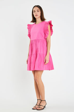 ENGLISH FACTORY - English Factory - Ruffled Babydoll Mini Dress - DRESSES available at Objectrare