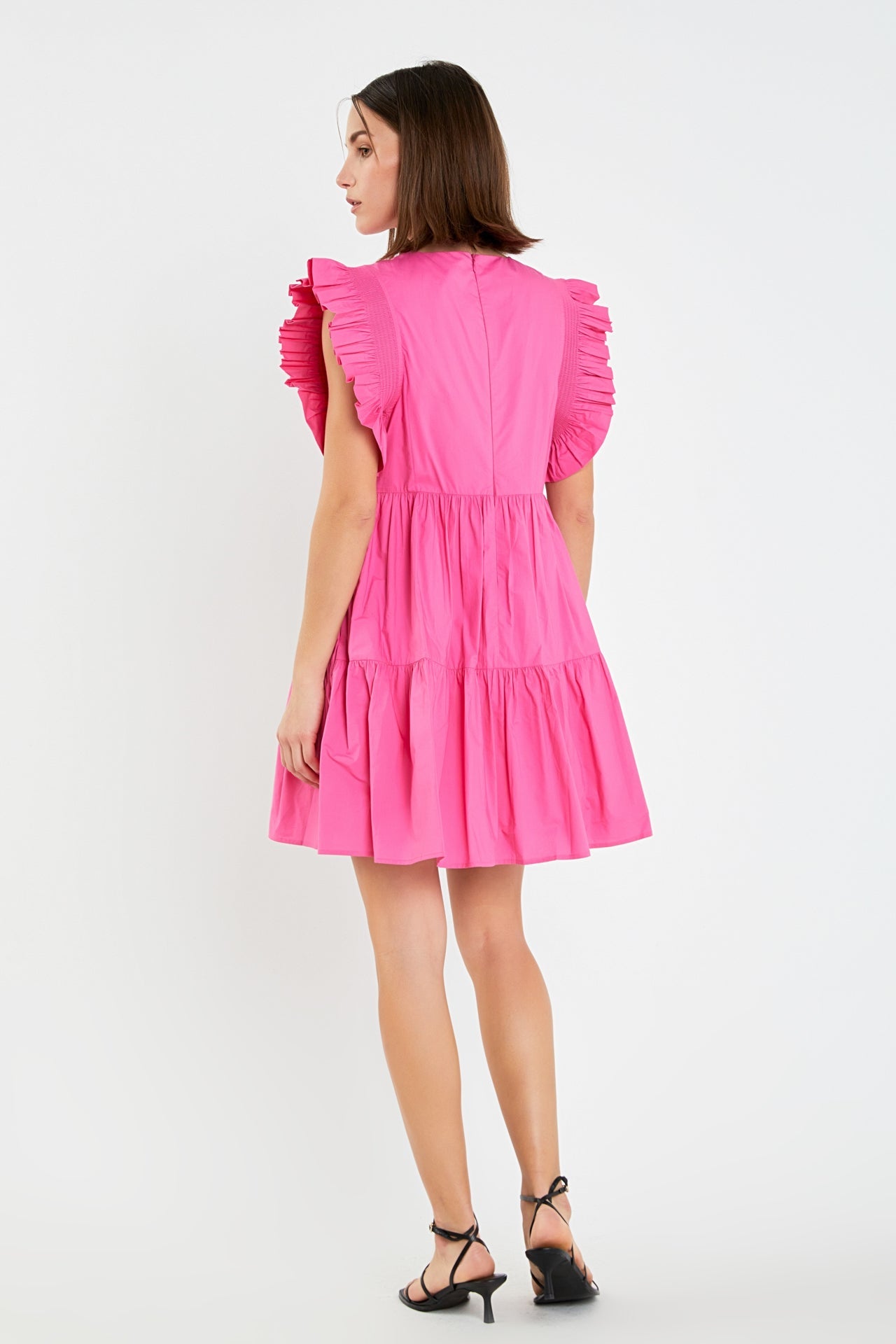 ENGLISH FACTORY - English Factory - Ruffled Babydoll Mini Dress - DRESSES available at Objectrare