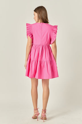 ENGLISH FACTORY - Ruffled Babydoll Mini Dress - DRESSES available at Objectrare