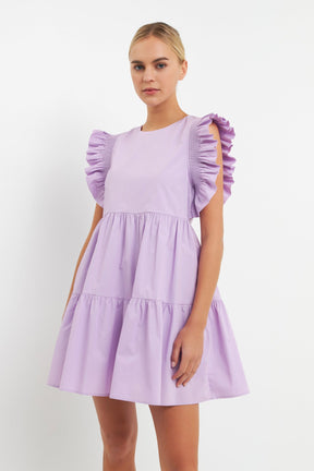 ENGLISH FACTORY - English Factory - Ruffled Babydoll Mini Dress - DRESSES available at Objectrare