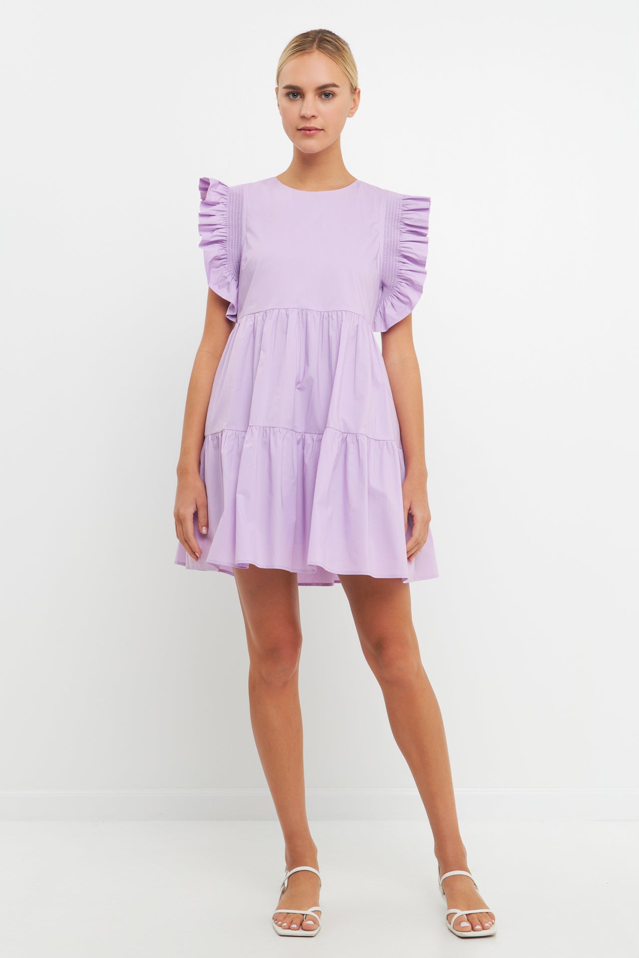 ENGLISH FACTORY - Ruffled Babydoll Mini Dress - DRESSES available at Objectrare