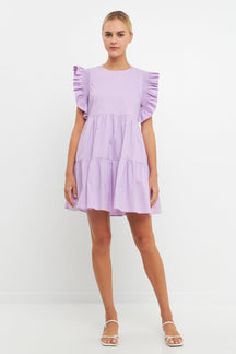 ENGLISH FACTORY - English Factory - Ruffled Babydoll Mini Dress - DRESSES available at Objectrare