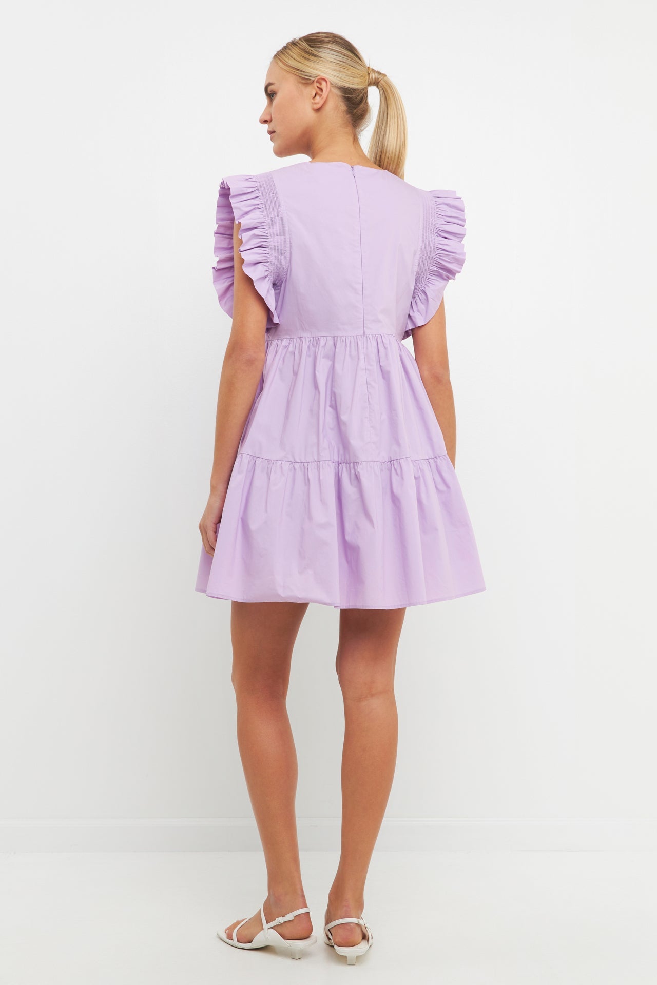 ENGLISH FACTORY - English Factory - Ruffled Babydoll Mini Dress - DRESSES available at Objectrare