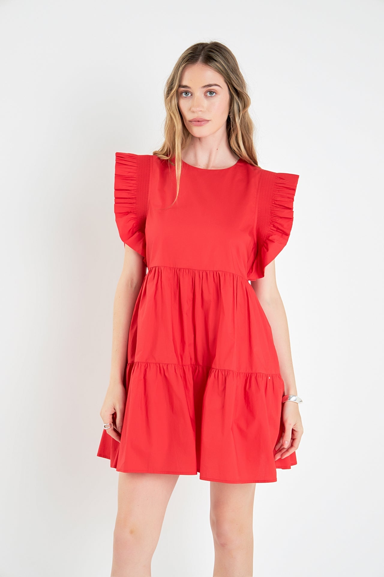 ENGLISH FACTORY - Ruffled Babydoll Mini Dress - DRESSES available at Objectrare