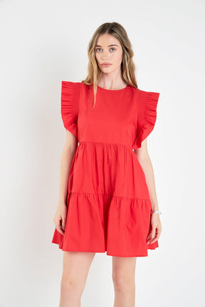 ENGLISH FACTORY - Ruffled Babydoll Mini Dress - DRESSES available at Objectrare