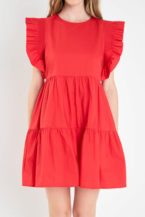 ENGLISH FACTORY - Ruffled Babydoll Mini Dress - DRESSES available at Objectrare