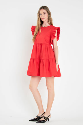 ENGLISH FACTORY - Ruffled Babydoll Mini Dress - DRESSES available at Objectrare