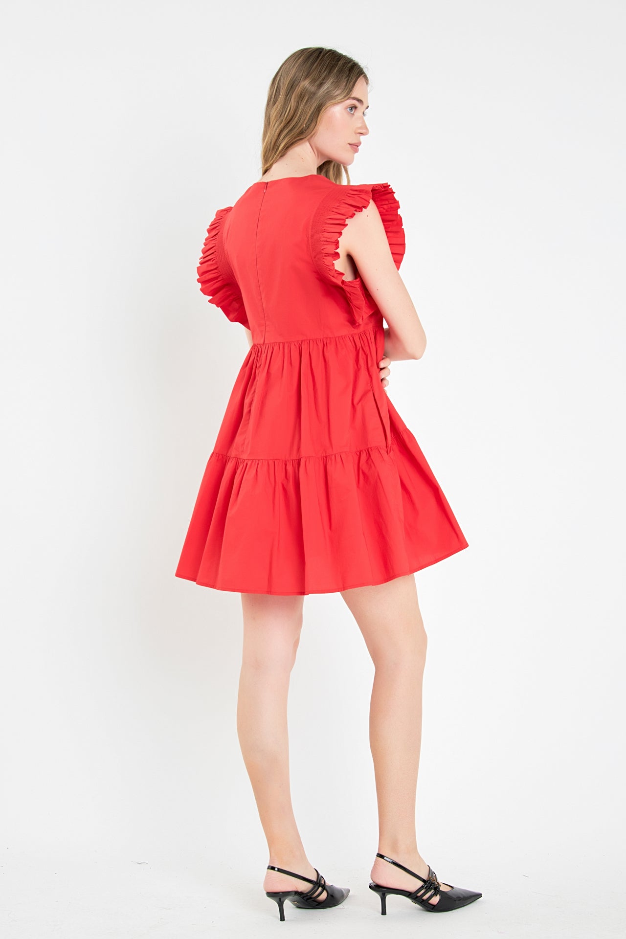 ENGLISH FACTORY - Ruffled Babydoll Mini Dress - DRESSES available at Objectrare