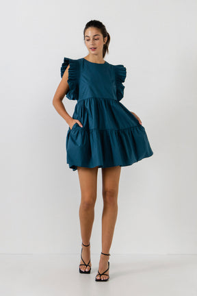 ENGLISH FACTORY - Ruffled Babydoll Mini Dress - DRESSES available at Objectrare