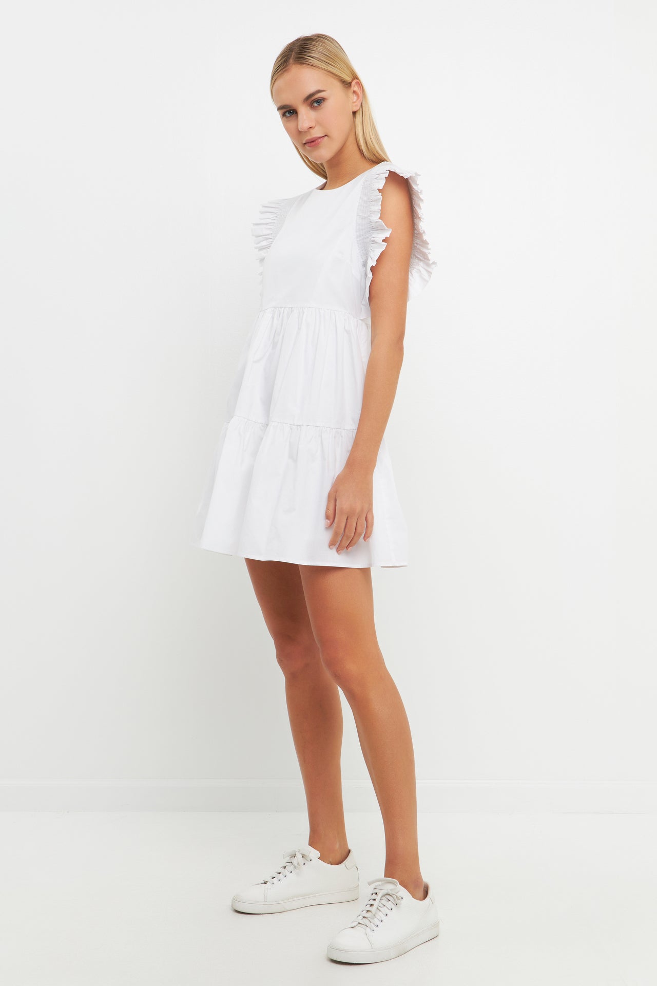 ENGLISH FACTORY - English Factory - Ruffled Babydoll Mini Dress - DRESSES available at Objectrare