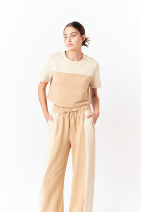 GREY LAB - Colorblock Loungewear Top - TOPS available at Objectrare