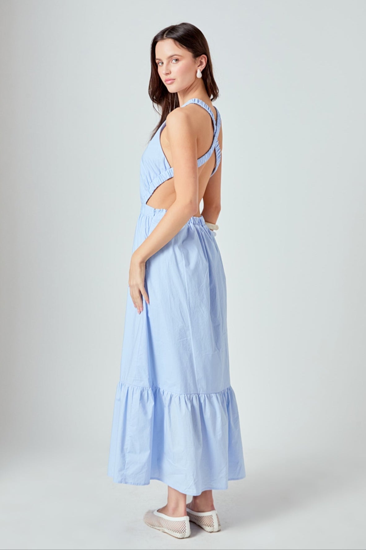 ENGLISH FACTORY - Elastic Detail Sleeveless Dress - DRESSES available at Objectrare