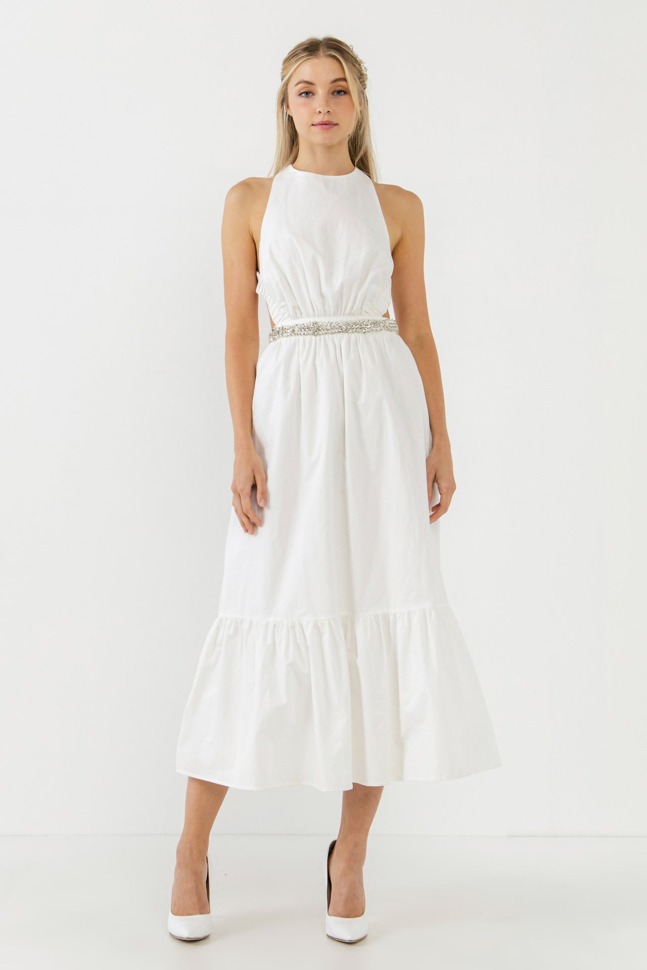 ENGLISH FACTORY - Elastic Detail Sleeveless Dress - DRESSES available at Objectrare