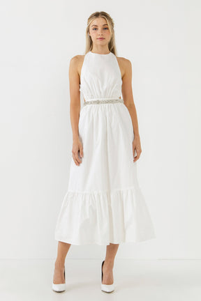 ENGLISH FACTORY - Elastic Detail Sleeveless Dress - DRESSES available at Objectrare