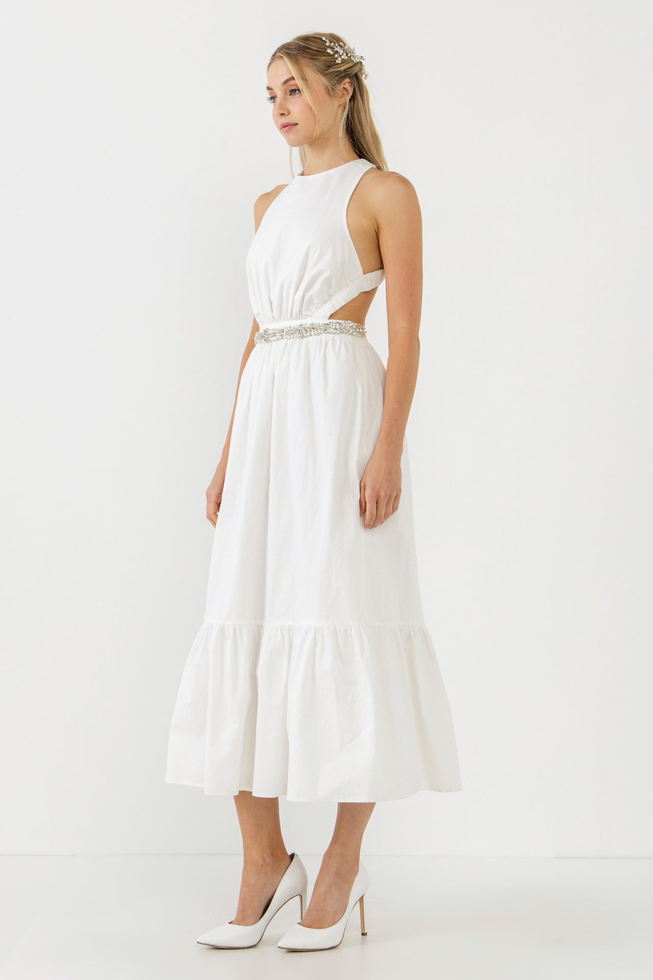 ENGLISH FACTORY - Elastic Detail Sleeveless Dress - DRESSES available at Objectrare