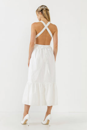 ENGLISH FACTORY - Elastic Detail Sleeveless Dress - DRESSES available at Objectrare