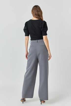 ENDLESS ROSE - Twist Detail Cropped Knit Top - TOPS available at Objectrare