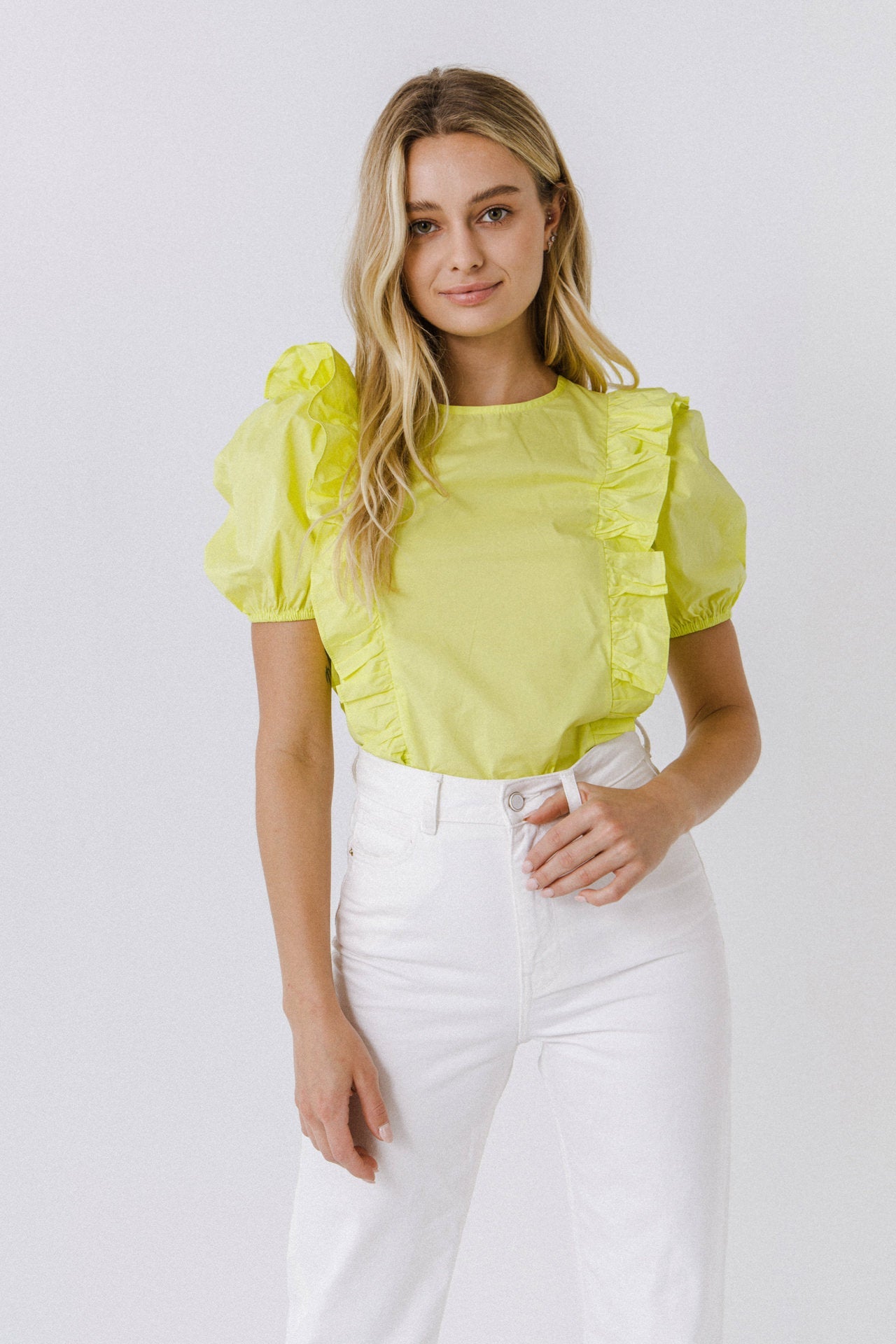 ENGLISH FACTORY - English Factory - Women Woven Ruffled Bodice Blouse - TOPS available at Objectrare