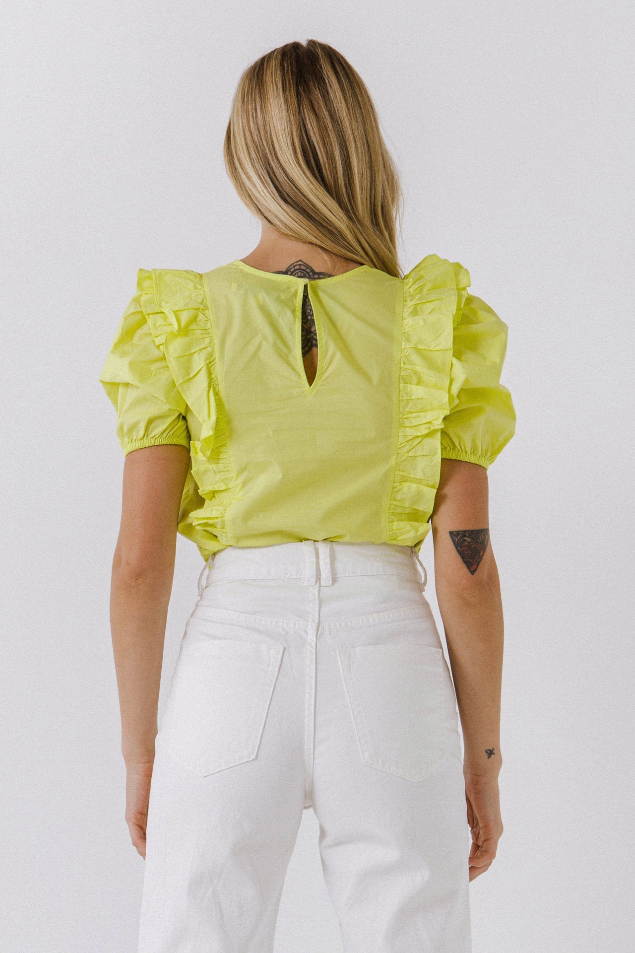 ENGLISH FACTORY - Women Woven Ruffled Bodice Blouse - TOPS available at Objectrare