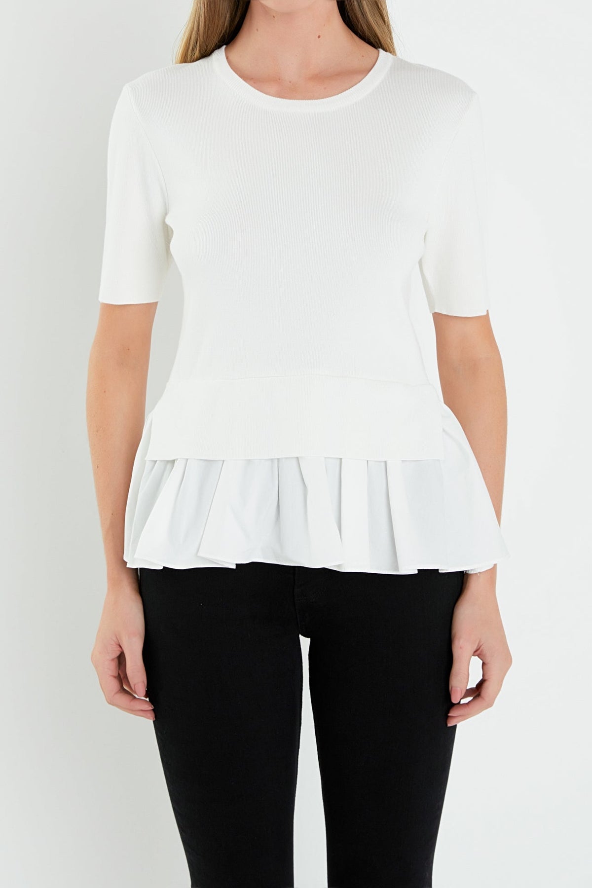 ENGLISH FACTORY - Mix Media Sweater - SWEATERS & KNITS available at Objectrare