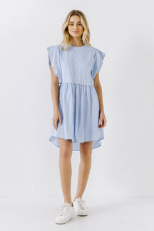 ENGLISH FACTORY - Mix Media Mini Dress - DRESSES available at Objectrare
