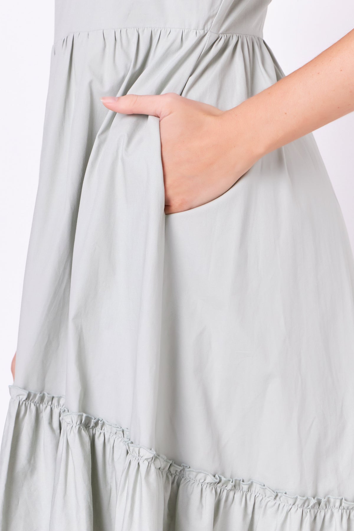 ENGLISH FACTORY - Ruffle Detail Midi Dress - DRESSES available at Objectrare