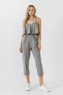 LA'VEN - LA'VEN - Knit Sleeveless Jumpsuit - JUMPSUITS available at Objectrare