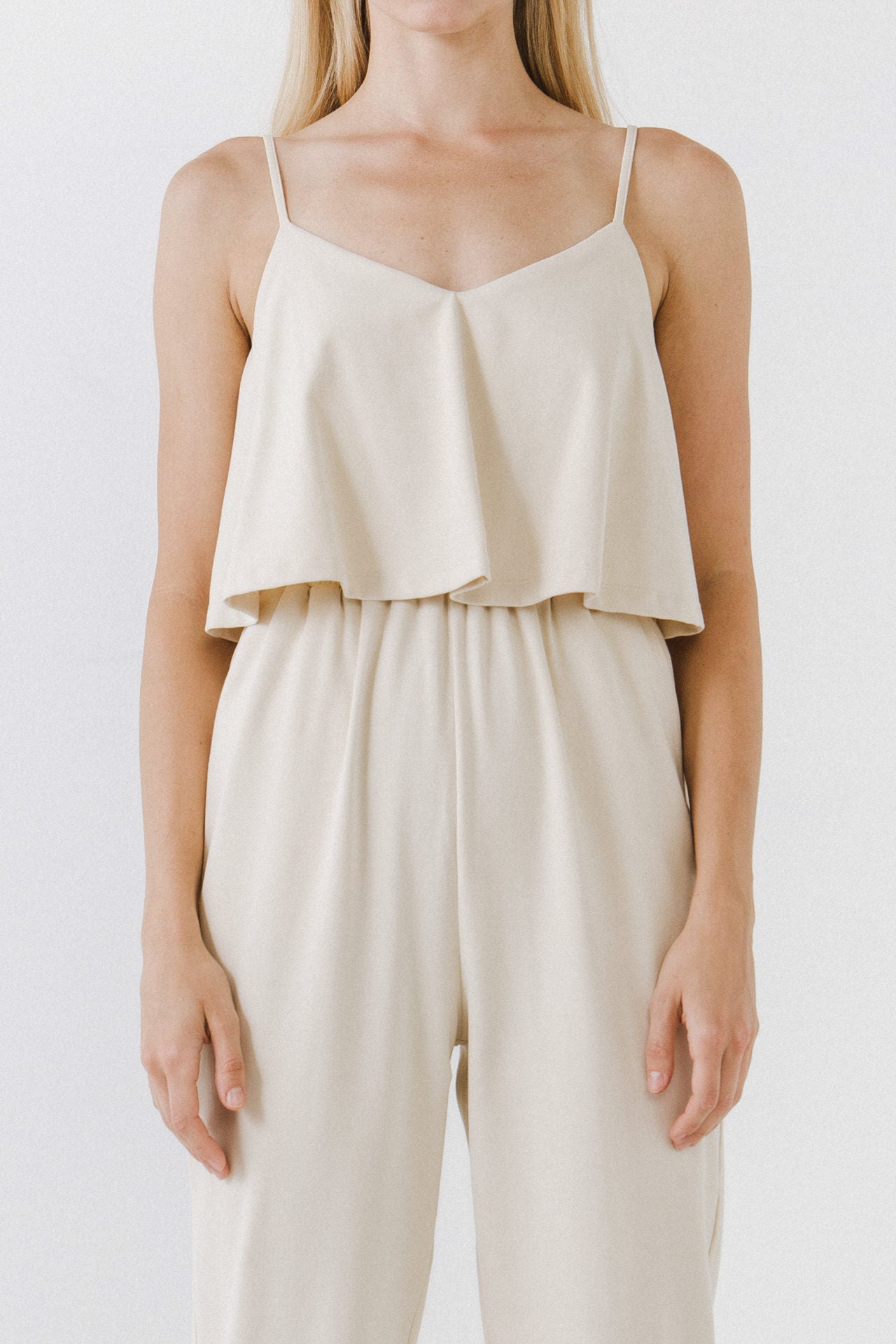 LA'VEN - LA'VEN - Knit Sleeveless Jumpsuit - JUMPSUITS available at Objectrare