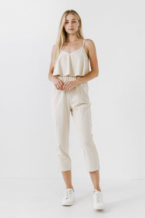 LA'VEN - LA'VEN - Knit Sleeveless Jumpsuit - JUMPSUITS available at Objectrare