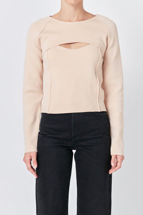 ENDLESS ROSE - Cropped 2 Piece set Sweater - SWEATERS & KNITS available at Objectrare