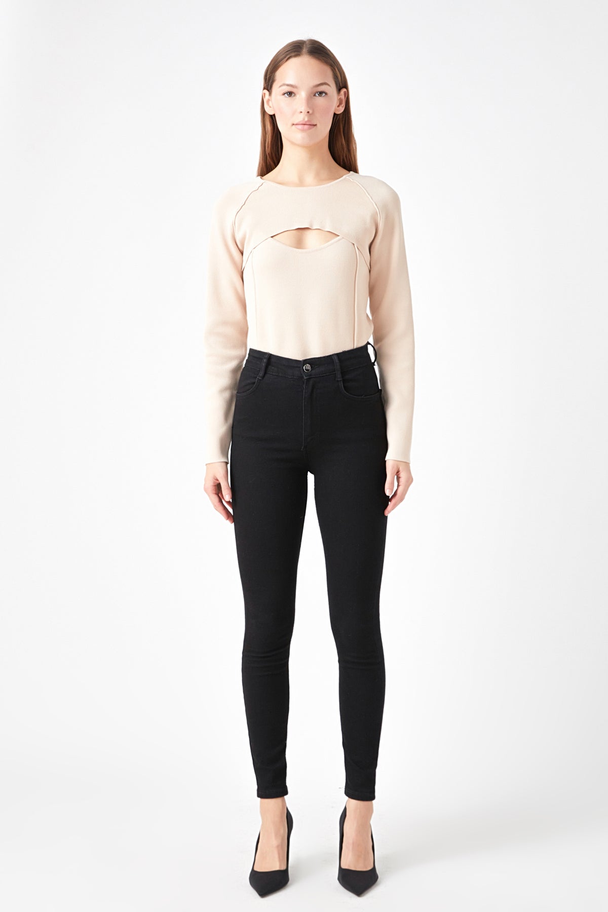 ENDLESS ROSE - Cropped 2 Piece set Sweater - SWEATERS & KNITS available at Objectrare