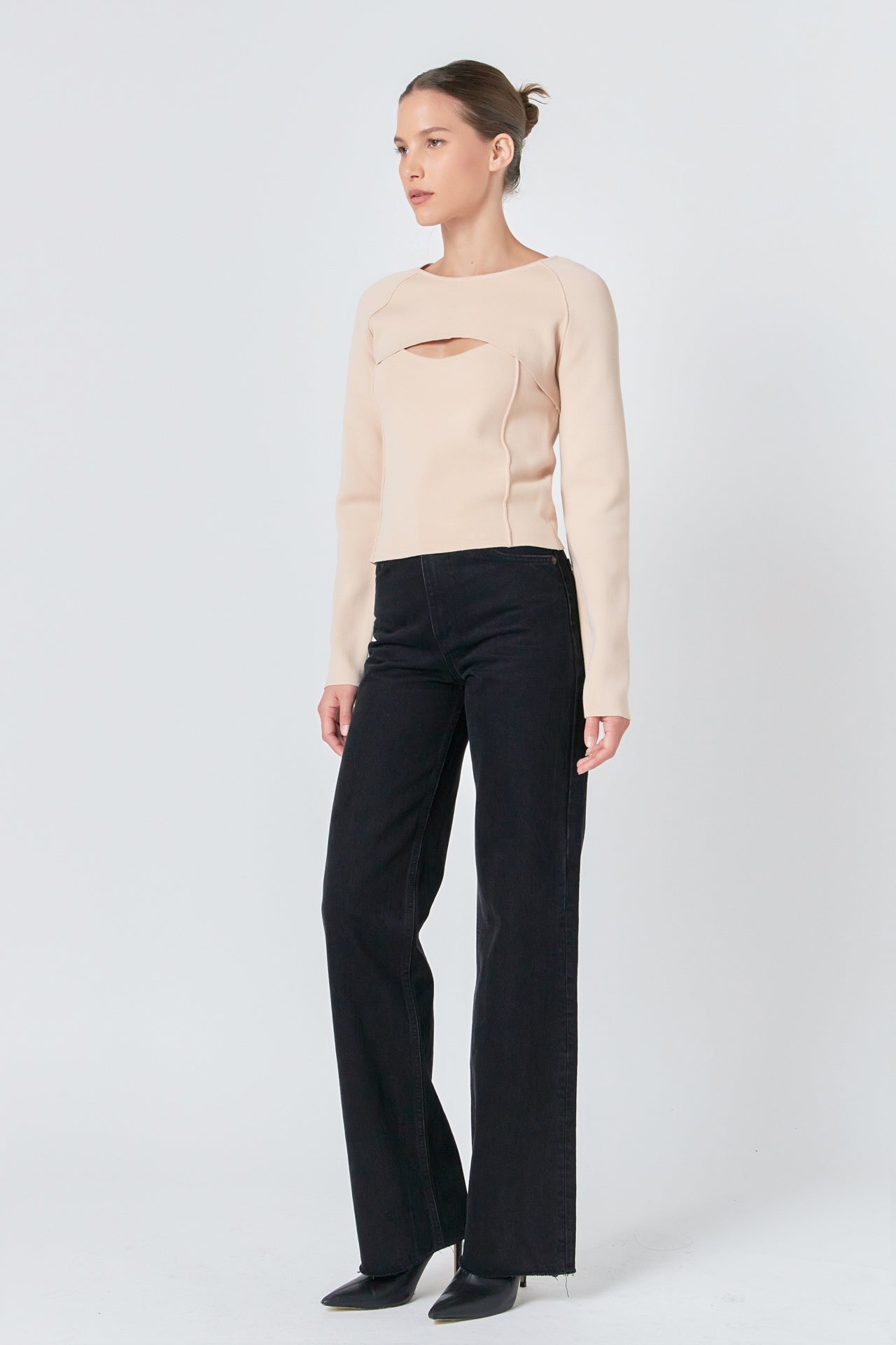 ENDLESS ROSE - Cropped 2 Piece set Sweater - SWEATERS & KNITS available at Objectrare