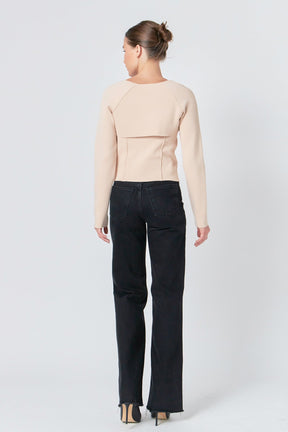 ENDLESS ROSE - Cropped 2 Piece set Sweater - SWEATERS & KNITS available at Objectrare