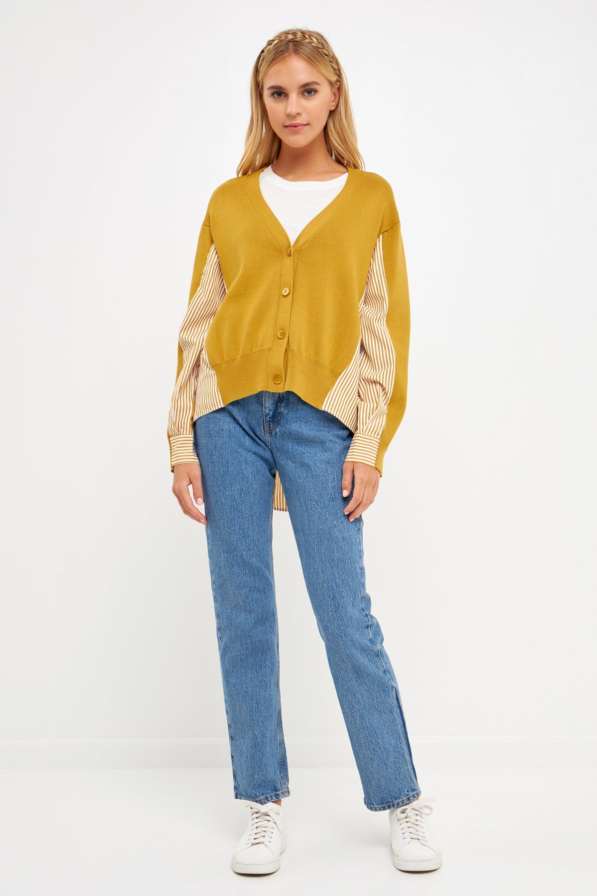 ENGLISH FACTORY - Mixed Media Cardigan - SWEATERS & KNITS available at Objectrare