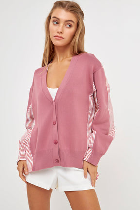 Mixed Media Cardigan
