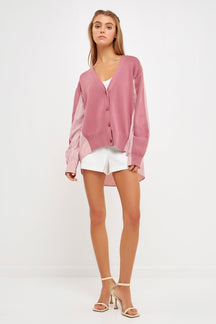 Mixed Media Cardigan
