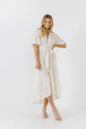 High and Low Lace Midi Dress