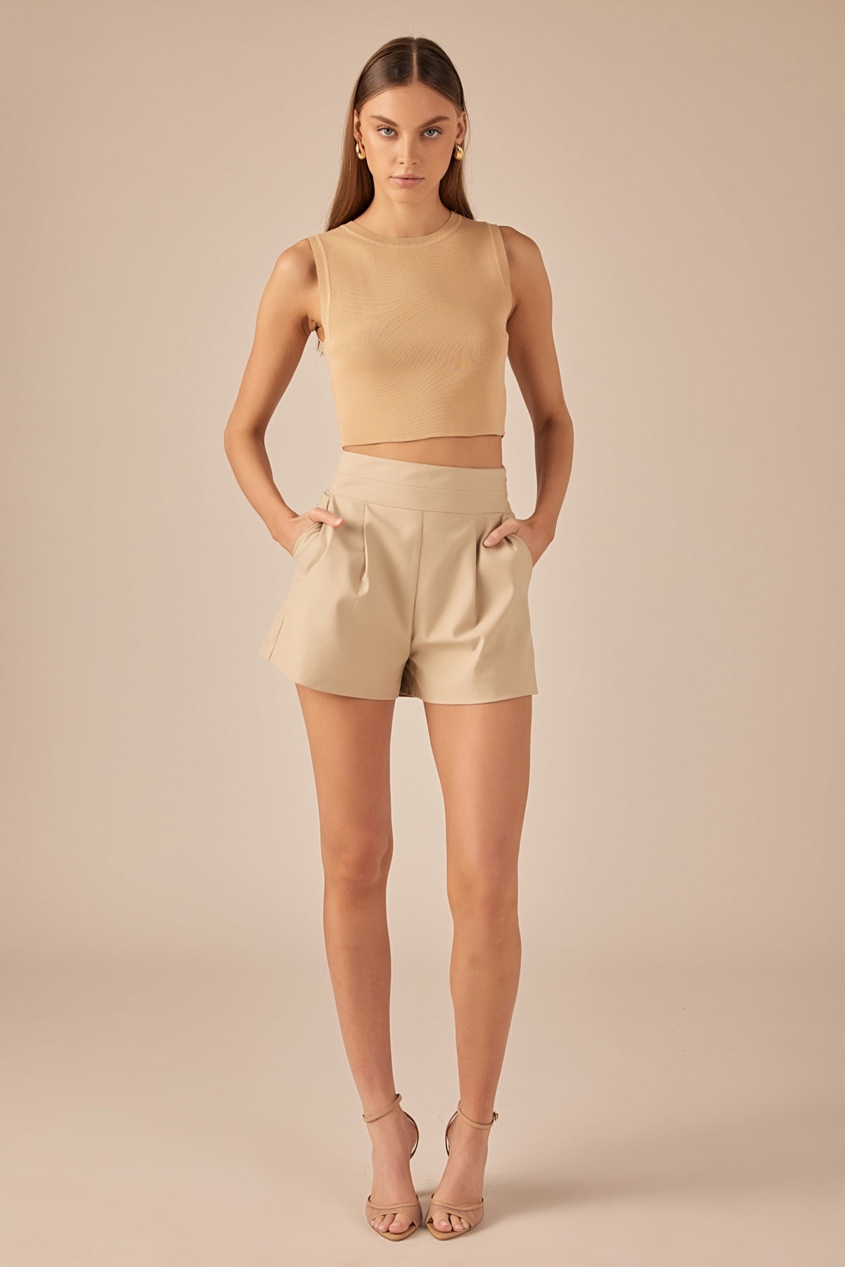 GREY LAB - Waist Band Detail Shorts - SHORTS available at Objectrare