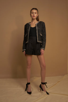 GREY LAB - Waist Band Detail Shorts - SHORTS available at Objectrare