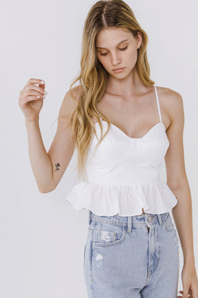 ENGLISH FACTORY - Ruffled Tank Top - TOPS available at Objectrare