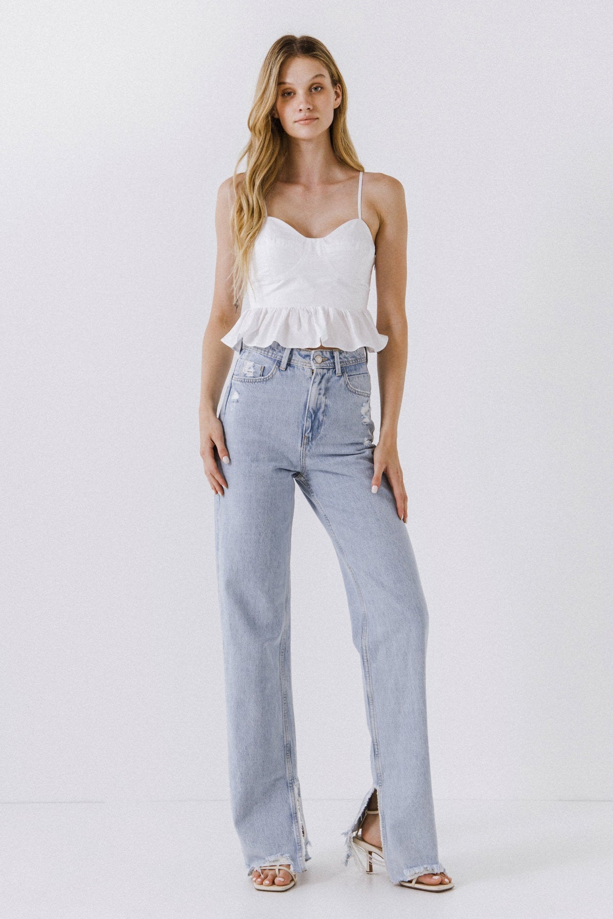 ENGLISH FACTORY - Ruffled Tank Top - TOPS available at Objectrare