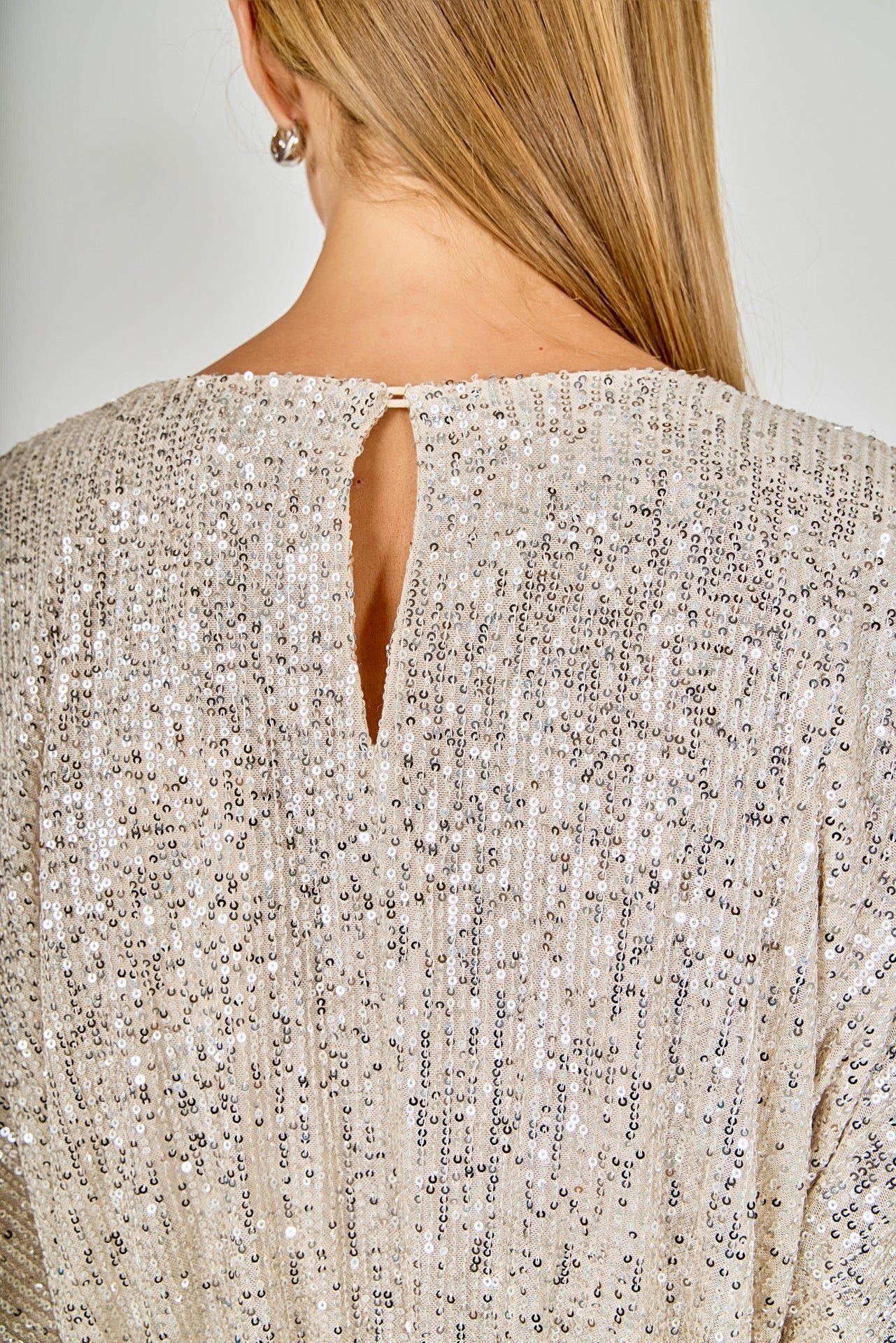 ENDLESS ROSE - Sequins Cropped Puff Top - TOPS available at Objectrare