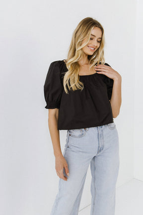 Square neckline Puff Sleeve Top