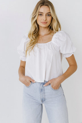 Square neckline Puff Sleeve Top