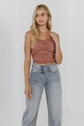 ENDLESS ROSE - Shirring Detail Tank Top - TOPS available at Objectrare