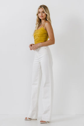 ENDLESS ROSE - Shirring Detail Tank Top - TOPS available at Objectrare