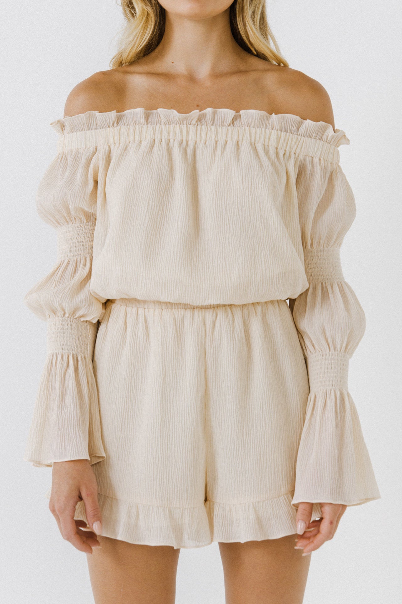 FREE THE ROSES - Pleated Smocked Romper - ROMPERS available at Objectrare