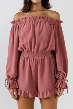 FREE THE ROSES - Off the Shoulder Romper - ROMPERS available at Objectrare