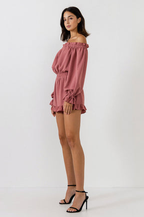 FREE THE ROSES - Off the Shoulder Romper - ROMPERS available at Objectrare