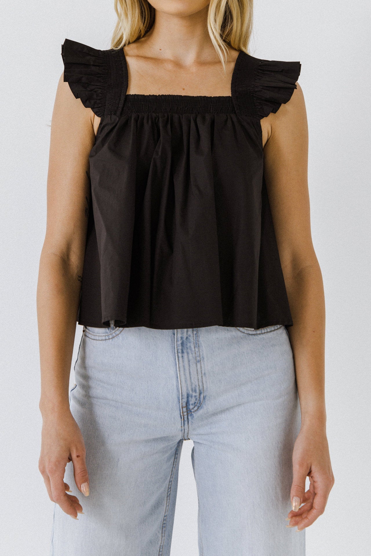 ENGLISH FACTORY - Ruffle Detail Top - TOPS available at Objectrare